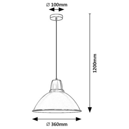 Rabalux - Candelabro suspenso 1xE27/60W/230V branco