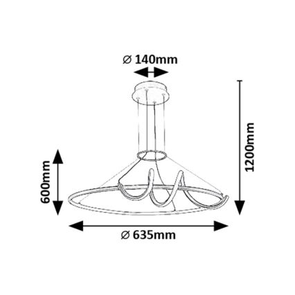 Rabalux - Candeeiro suspenso LED com regulação LED/46W/230V 3000-6500K + comando