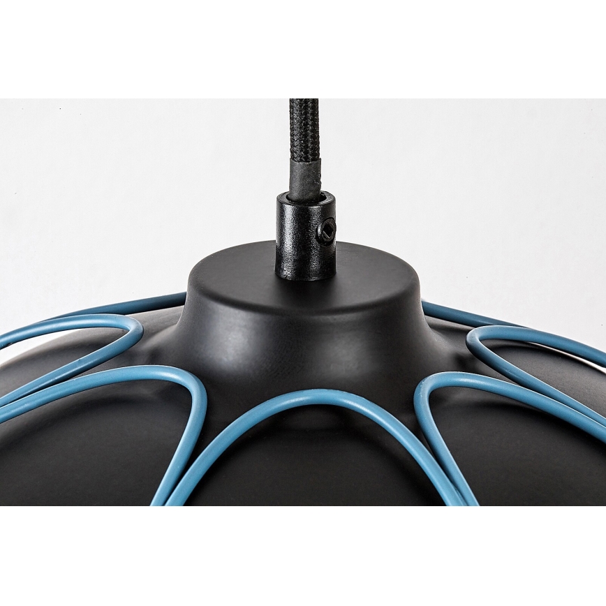 Rabalux - Candelabro suspenso 1xE27/60W/230V preto/azul