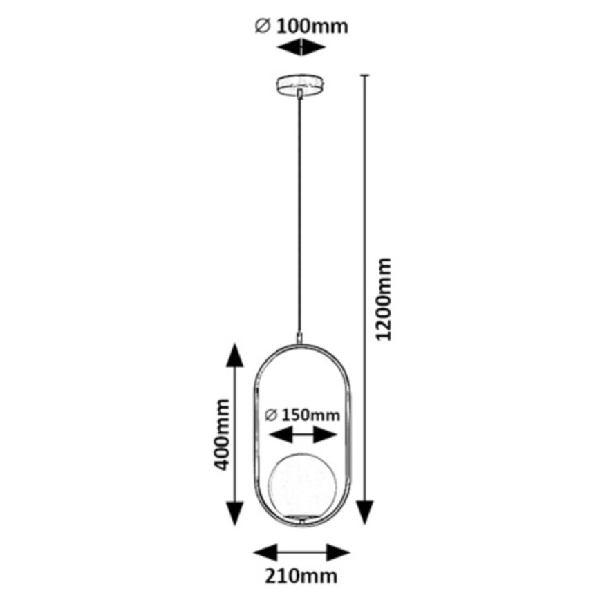 Rabalux - Candelabro suspenso 1xE27/20W/230V