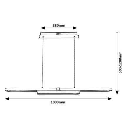 Rabalux - Candelabro suspenso LED LED/48W/230V 4000K preto