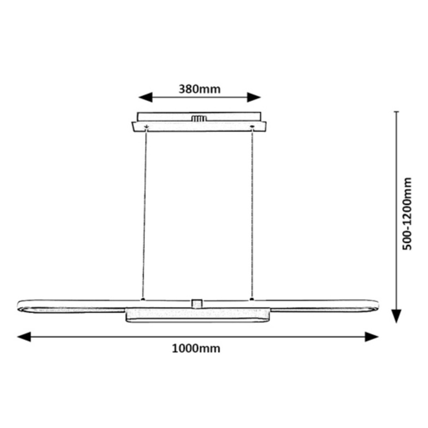 Rabalux - Candeeiro suspenso LED LED/48W/230V 4000K cromado mate