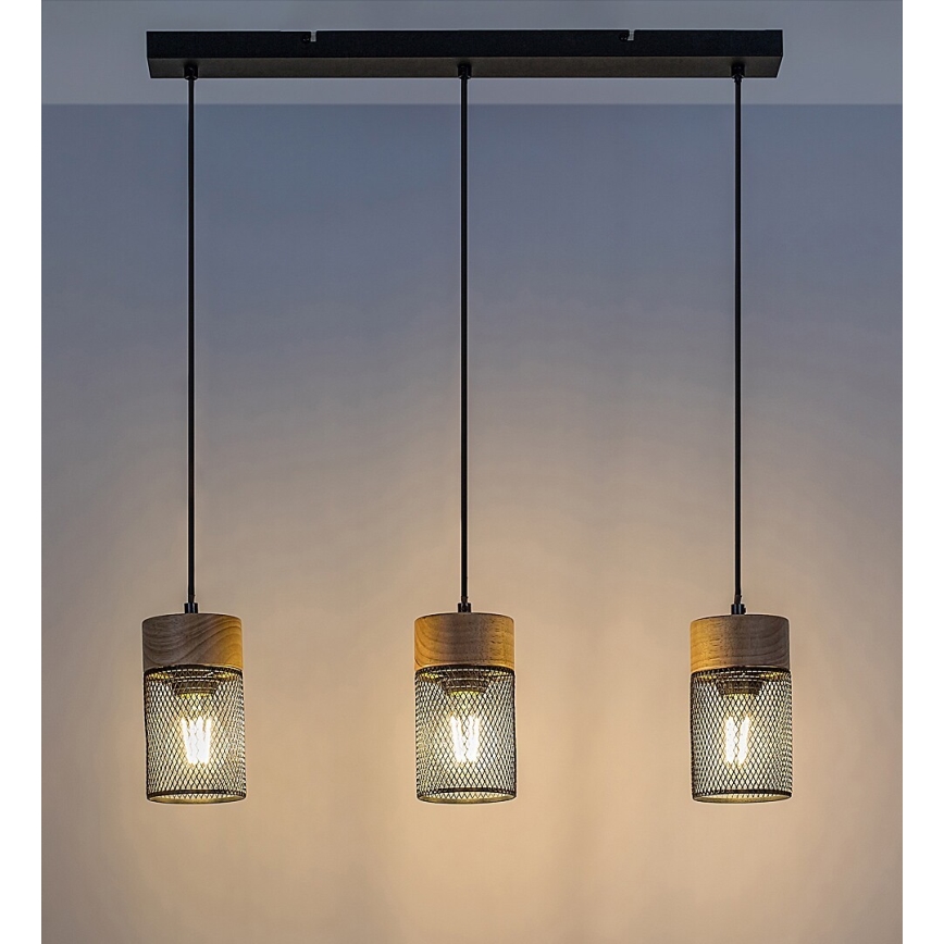 Rabalux - Candelabro suspenso 3xE27/25W/230V faia