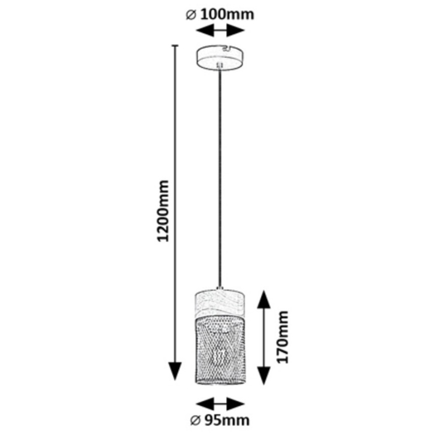Rabalux - Candelabro suspenso 3xE27/25W/230V faia