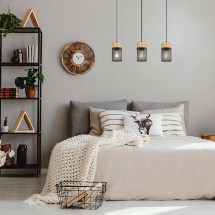 Rabalux - Lustre suspenso com cabo 3xE27/25W/230V faia