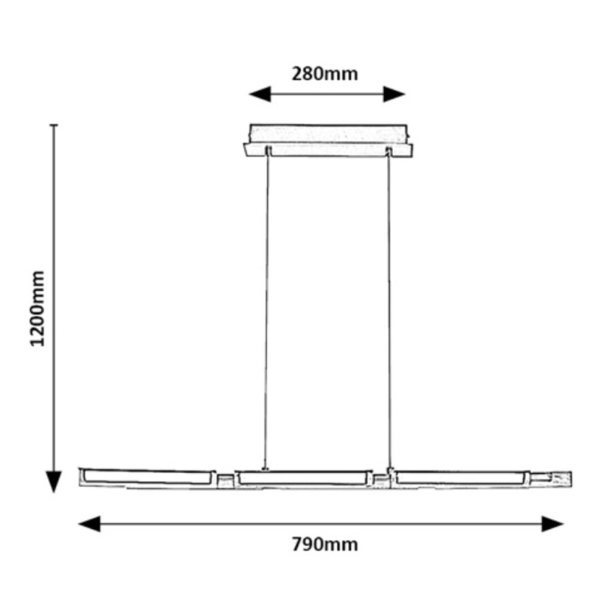 Rabalux - Candelabro suspenso LED LED/30W/230V 3000K