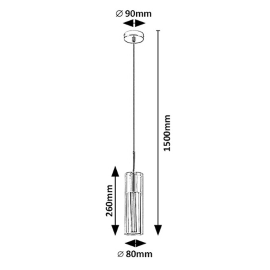 Rabalux - Candeeiro suspenso 1xGU10/50W/230V transparente/cromado brilhante
