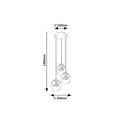 Rabalux - Candelabro suspenso 3xE14/15W/230V