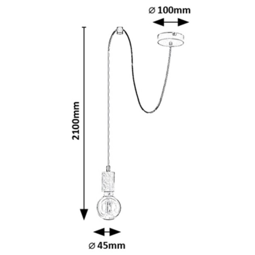 Rabalux - Candelabro suspenso 1xE27/60W/230V faia