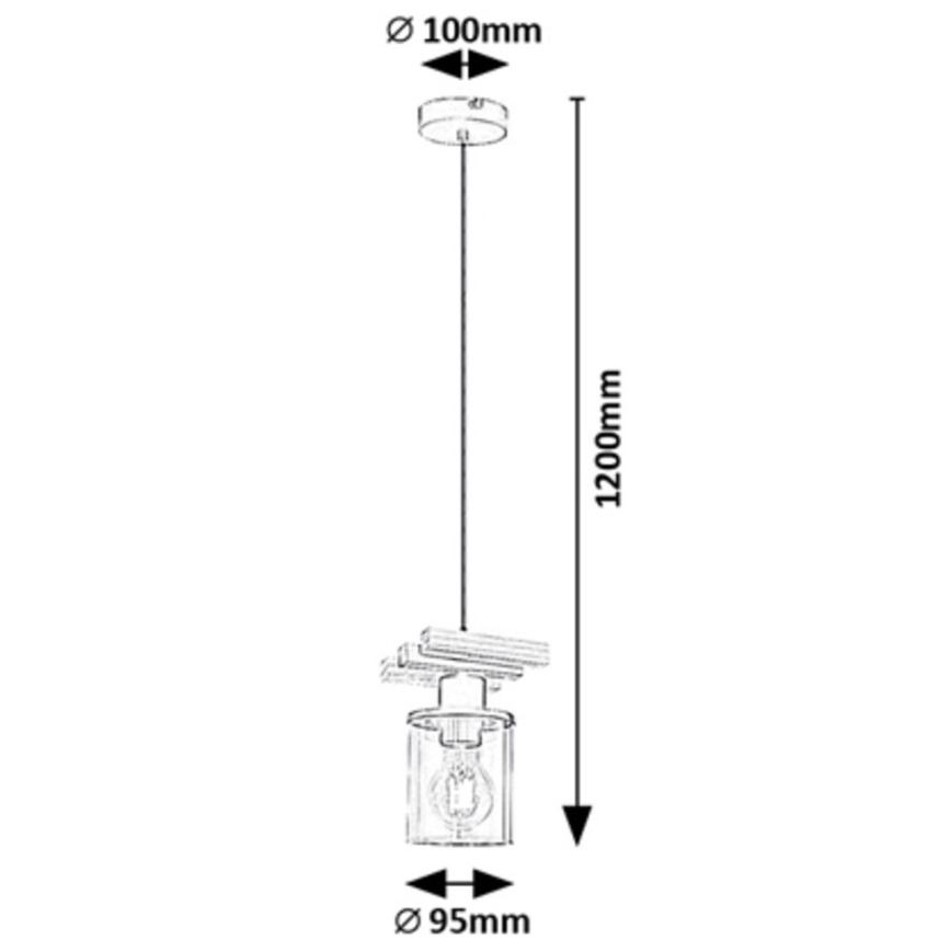 Rabalux - Candelabro suspenso 1xE27/25W/230V pinho