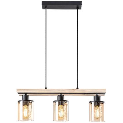 Rabalux - Candelabro suspenso 3xE27/25W/230V pinho