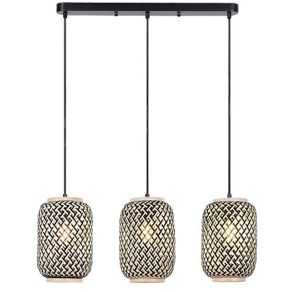 Rabalux - Candelabro suspenso 3xE27/40W/230V vime
