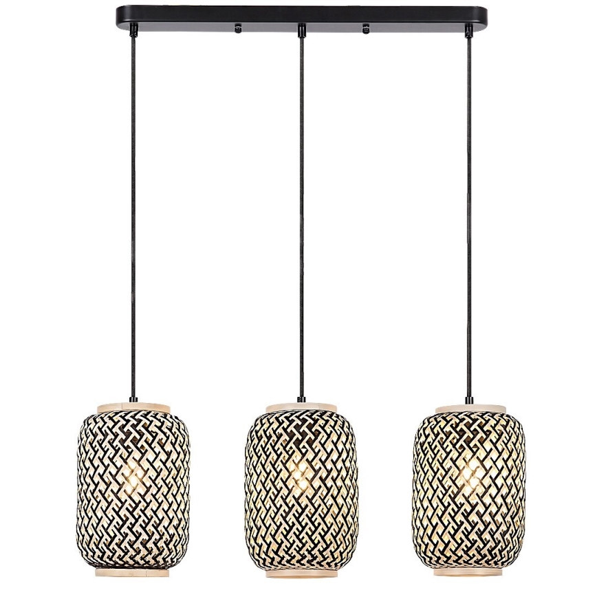 Rabalux - Candelabro suspenso 3xE27/40W/230V vime
