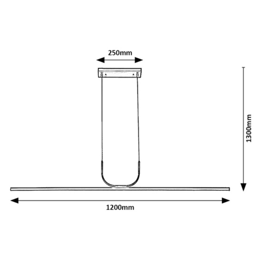 Rabalux - Candelabro suspenso LED LED/25W/230V 3000K preto