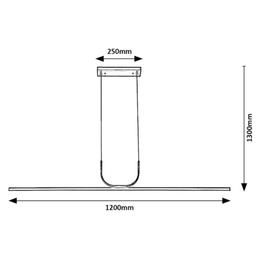 Rabalux - Candeeiro suspenso LED LED/25W/230V 3000K cromado brilhante