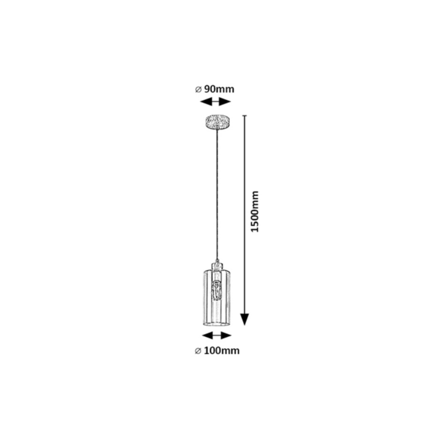 Rabalux - Candelabro suspenso 1xE27/25W/230V carvalho