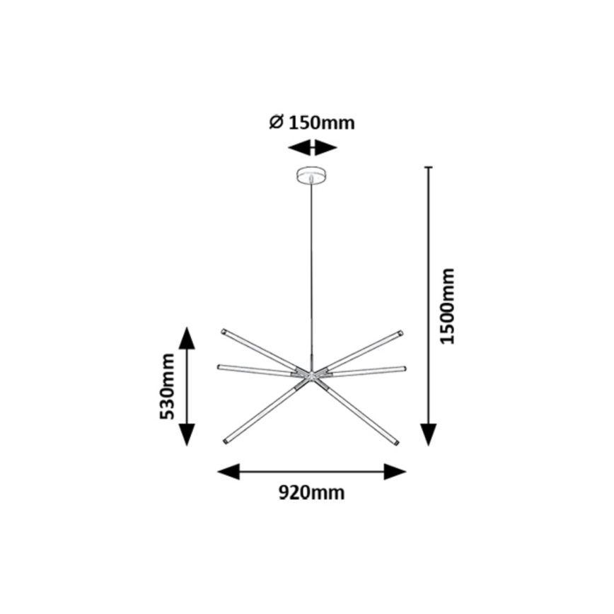 Rabalux - Candeeiro suspenso LED LED/36W/230V 3000K