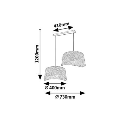 Rabalux - Candeeiro suspenso 2xE27/10W/230V