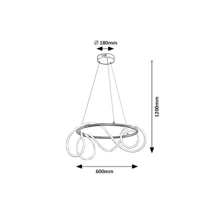 Rabalux - Candeeiro suspenso LED LED/54W/230V