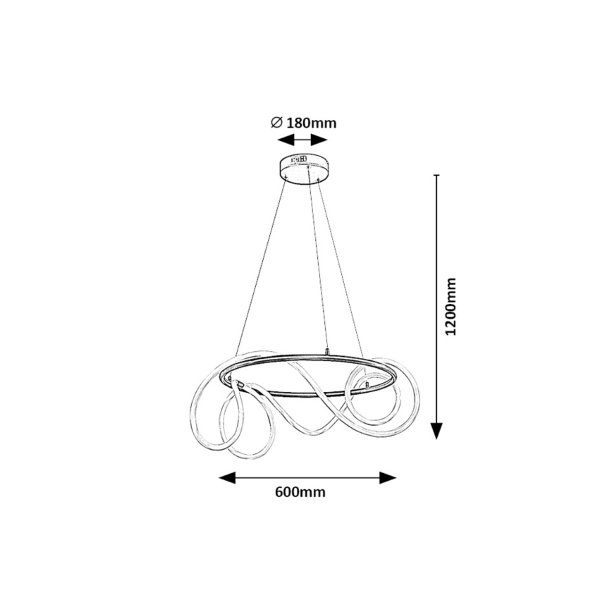 Rabalux - Candeeiro suspenso LED LED/54W/230V