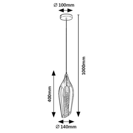 Rabalux - Candelabro suspenso 1xE27/60W/230V