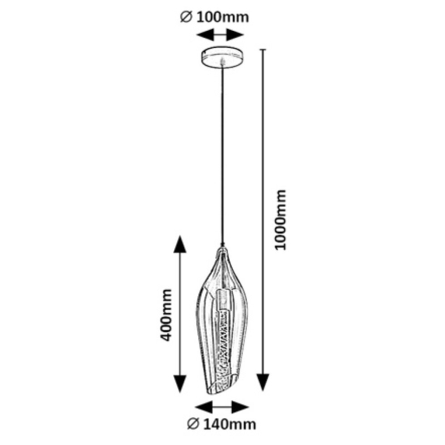 Rabalux - Candelabro suspenso 1xE27/60W/230V