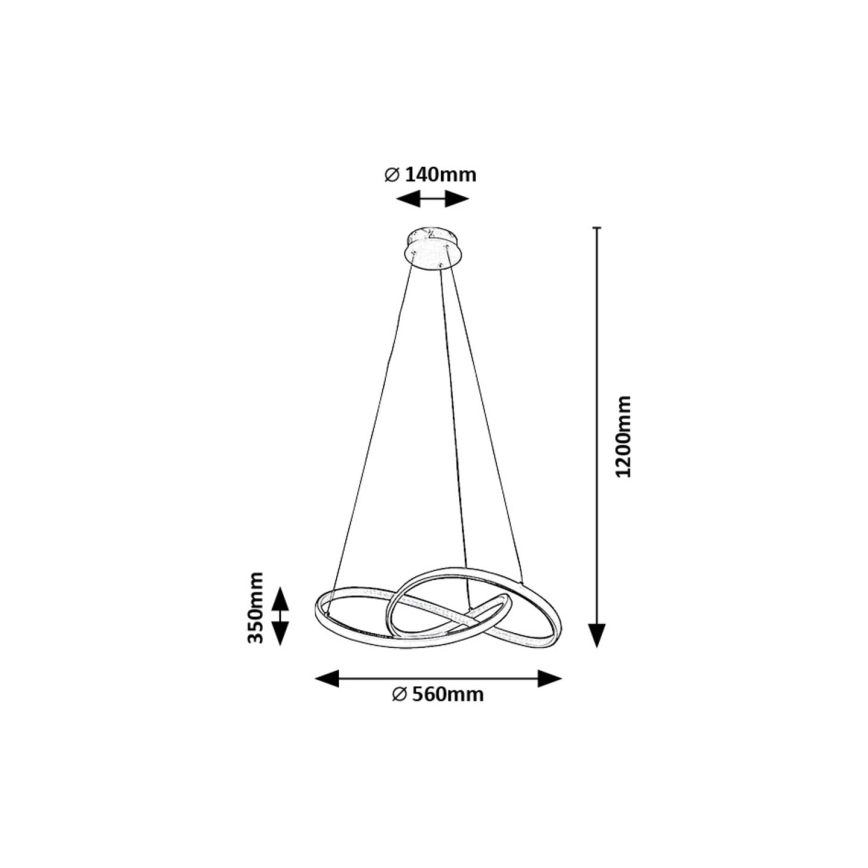 Rabalux - Candeeiro suspenso LED LED/36W/230V 3000K dourado