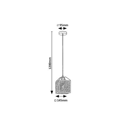Rabalux - Candeeiro suspenso 1xE27/40W/230V preto