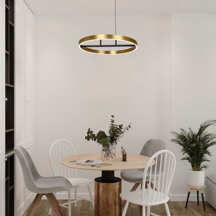 Rabalux - Candeeiro suspenso LED LED/42W/230V dourado