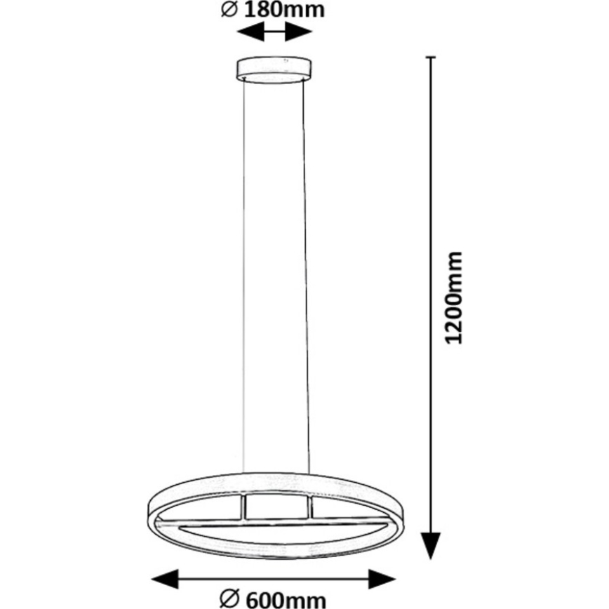 Rabalux - Candeeiro suspenso LED LED/42W/230V dourado