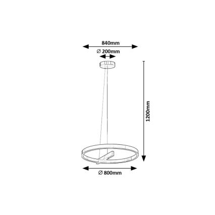 Rabalux - Candeeiro suspenso LED LED/40W/230V cromado brilhante