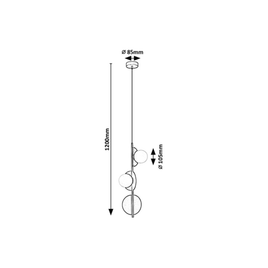 Rabalux - Candeeiro suspenso 3xG9/5W/230V