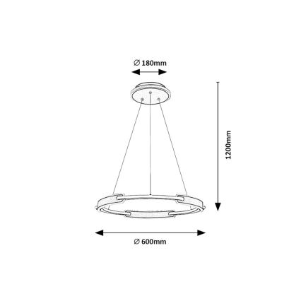 Rabalux - Candeeiro suspenso LED LED/45W/230V 3000K/4000K