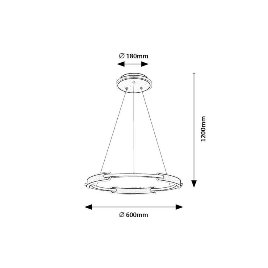 Rabalux - Candeeiro suspenso LED LED/45W/230V 3000K/4000K