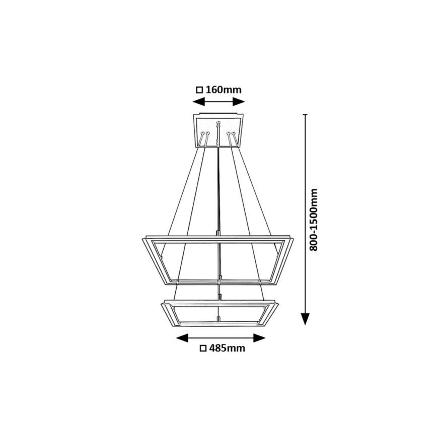 Rabalux - Candeeiro suspenso LED 2xLED/24W/230V 3000K