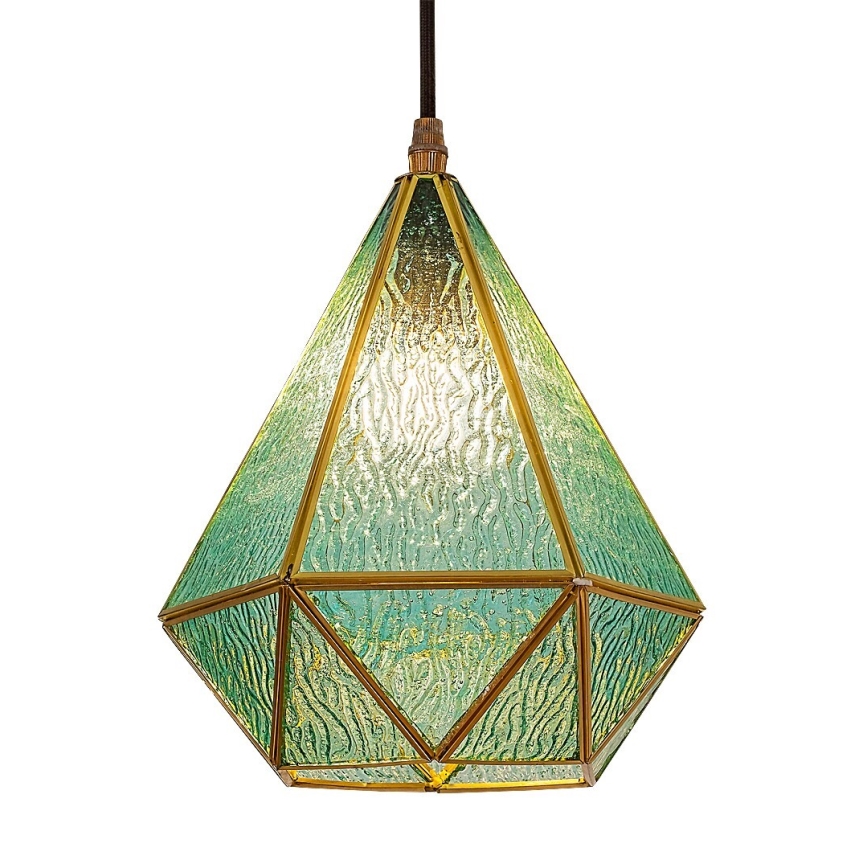 Rabalux - Tiffany vitral candeeiro suspenso 1xE14/40W/230V azul/dourado