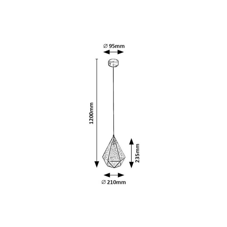 Rabalux - Tiffany vitral candeeiro suspenso 1xE14/40W/230V azul/dourado
