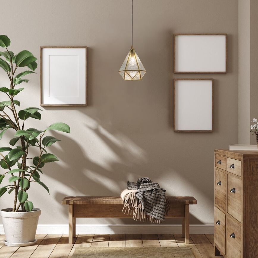 Rabalux - Tiffany vitral candeeiro suspenso 1xE14/40W/230V dourado
