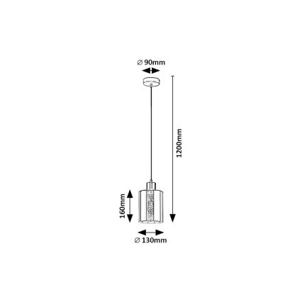 Rabalux - Candeeiro suspenso 1xE27/40W/230V