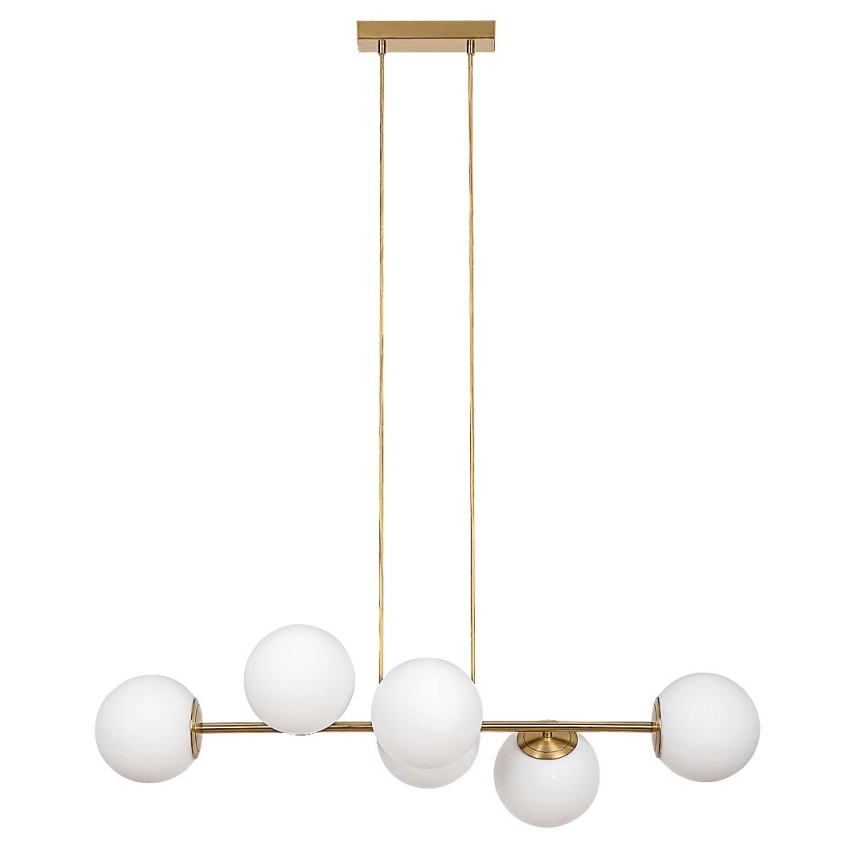 Rabalux - Candeeiro suspenso 6xE27/35W/230V dourado