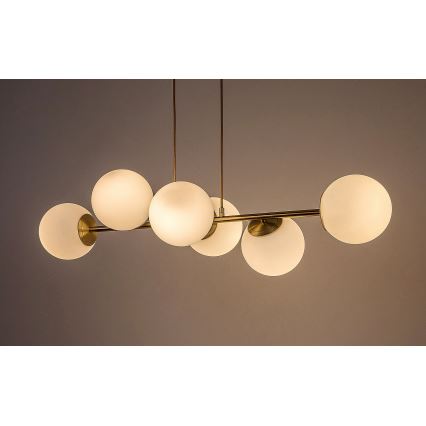 Rabalux - Candeeiro suspenso 6xE27/35W/230V dourado