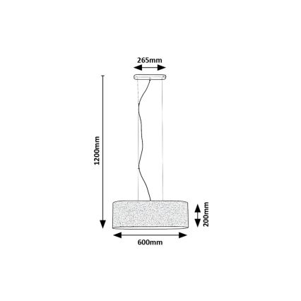Rabalux - Candeeiro suspenso 3xE27/40W/230V