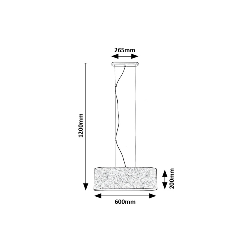 Rabalux - Candeeiro suspenso 3xE27/40W/230V