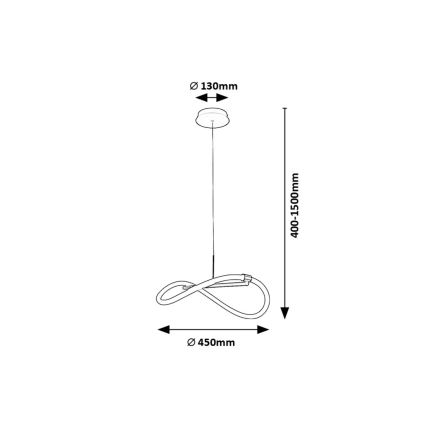 Rabalux - Candeeiro suspenso LED LED/15W/230V 4000K