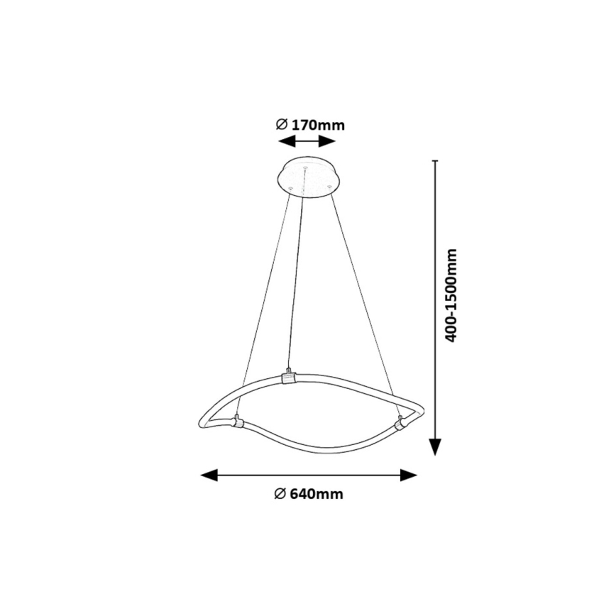 Rabalux - Candeeiro suspenso LED LED/34W/230V 4000K