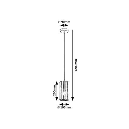 Rabalux - Candeeiro suspenso 1xE27/40W/230V