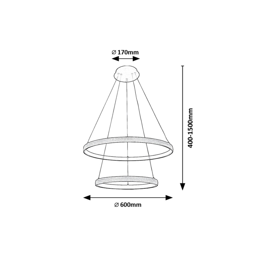 Rabalux - Candeeiro suspenso LED LED/60W/230V 3000K