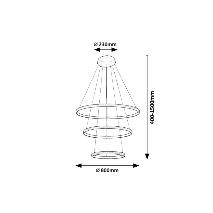 Rabalux - Candeeiro suspenso LED LED/100W/230V 3000K
