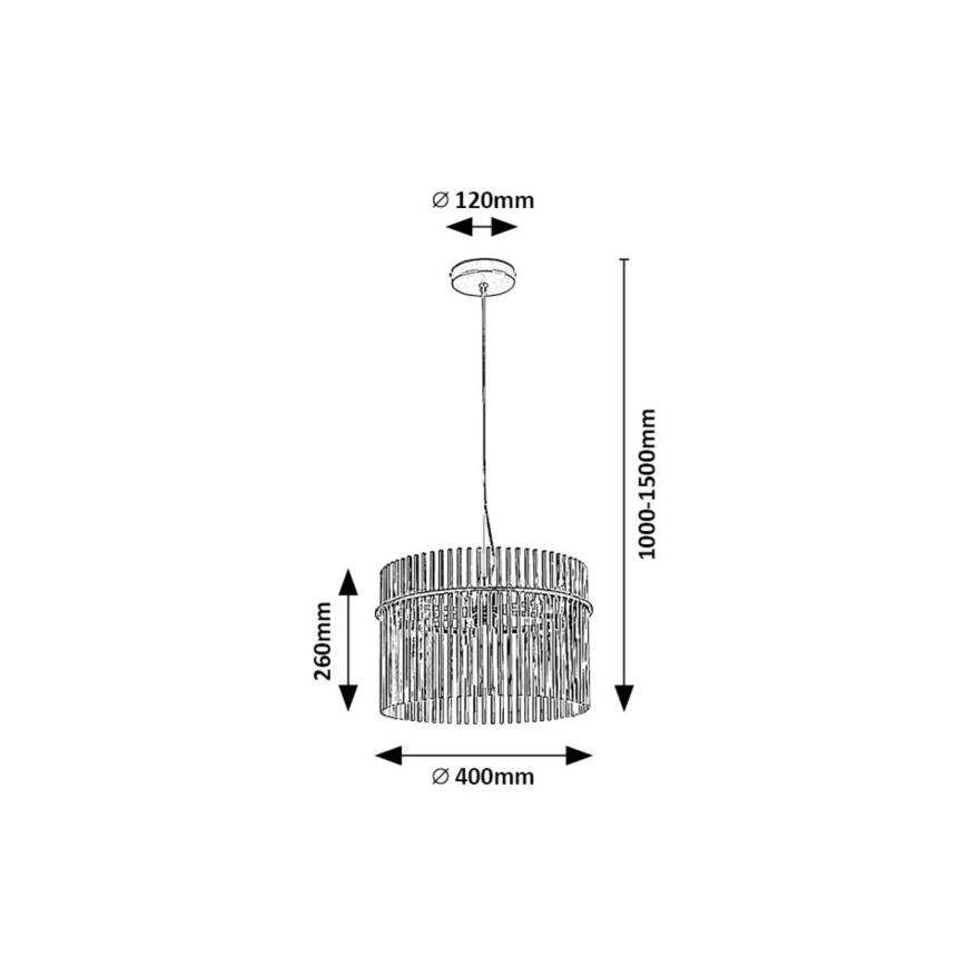 Rabalux - Candeeiro suspenso 1xE27/40W/230V