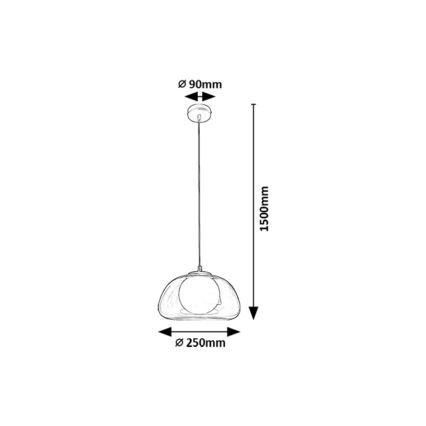 Rabalux - Candeeiro suspenso 1xG9/5W/230V castanho/fumado